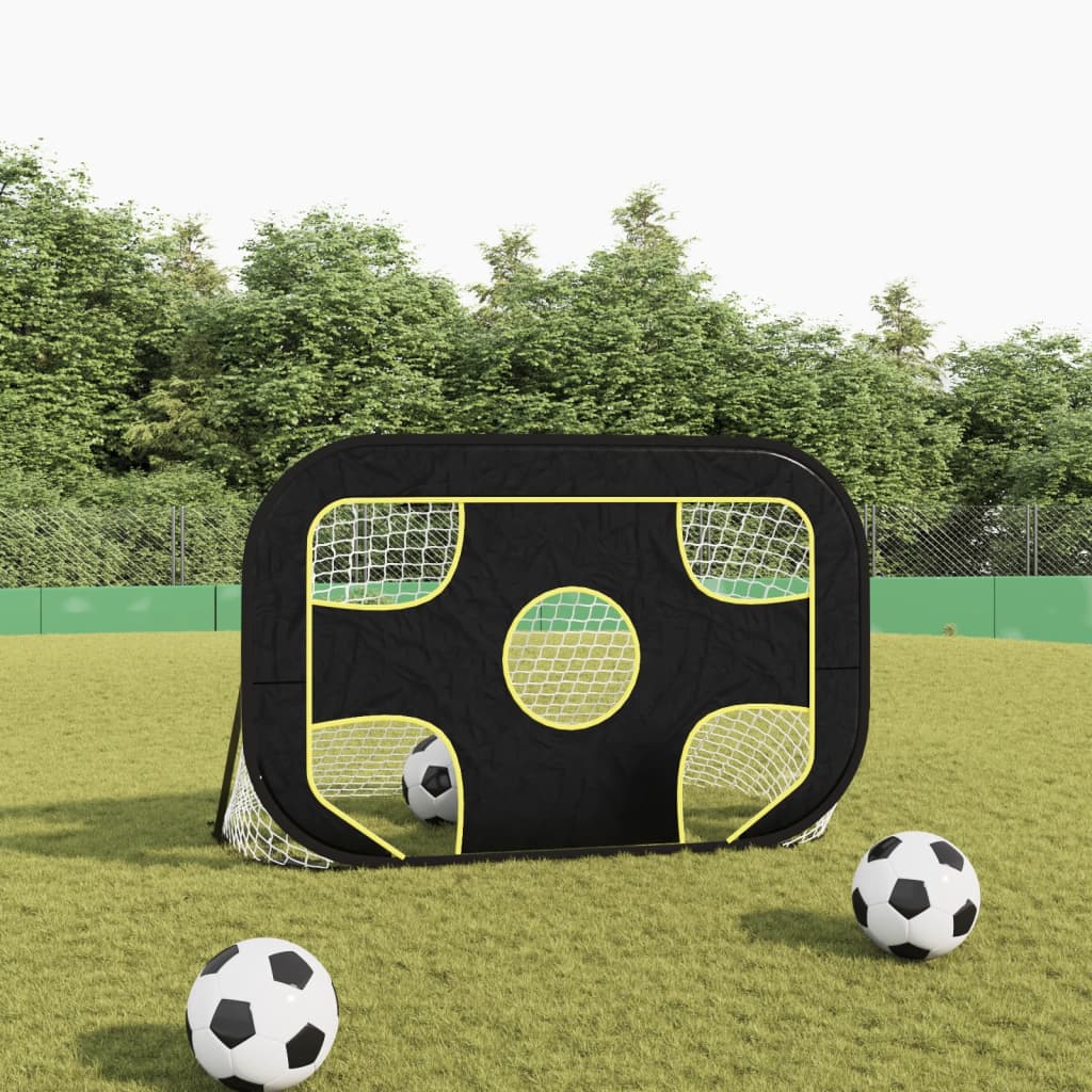 vidaXL Plasă de poartă de fotbal cu țintă 120x80x80 cm poliester vidaXL Plasă de poartă de fotbal cu țintă 120x80x80 cm poliester