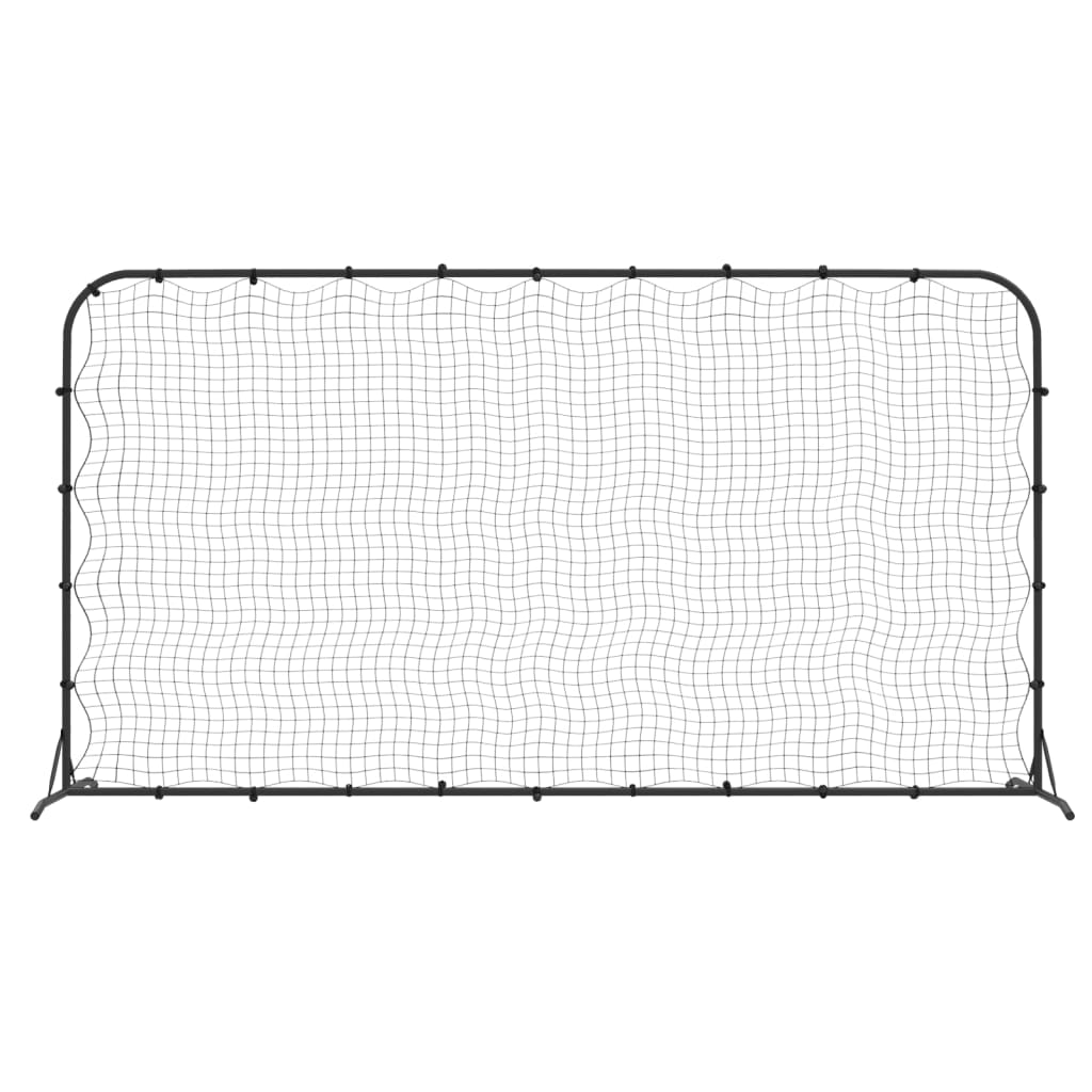 vidaXL Plasă de ricoșeu fotbal, negru, 366x90x183 cm, HDPE vidaXL Plasă de ricoșeu fotbal, negru, 366x90x183 cm, HDPE