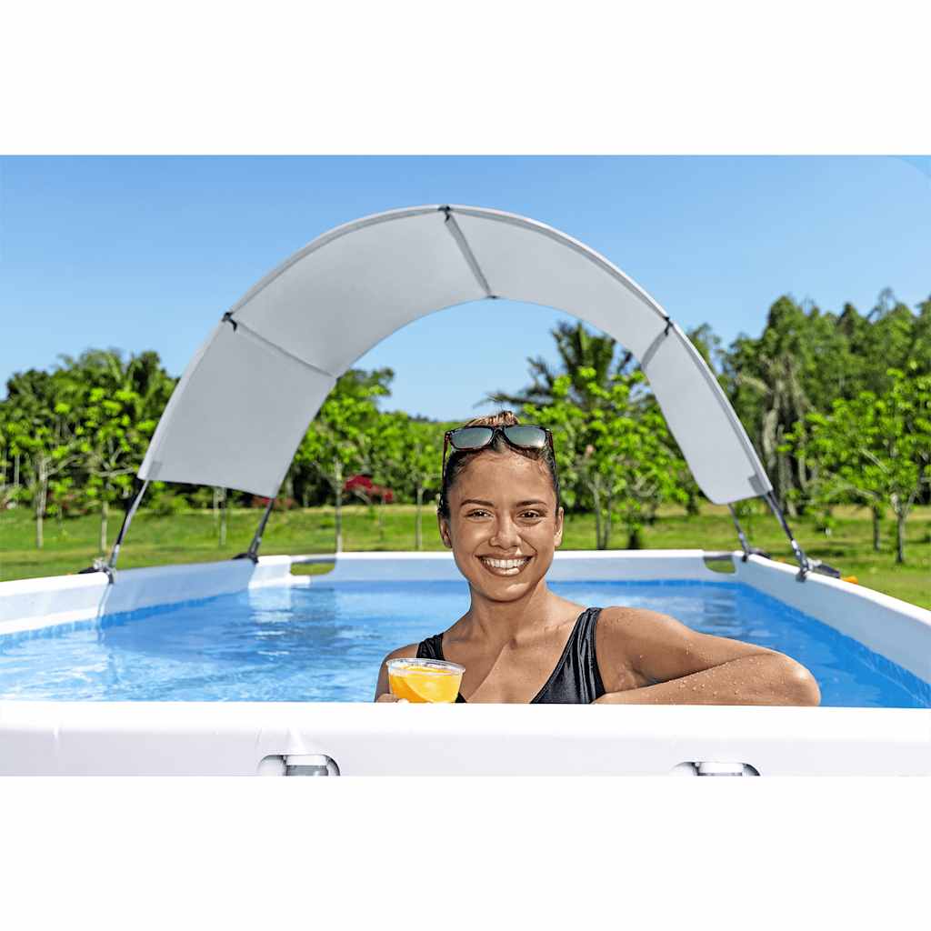 Bestway Copertină pentru piscină supraterană, alb Bestway Copertină pentru piscină supraterană, alb