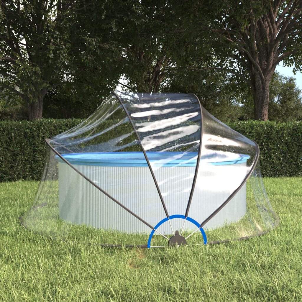 vidaXL Cupolă pentru piscină, 315x158 cm, PVC, rotund vidaXL Cupolă pentru piscină, 315x158 cm, PVC, rotund