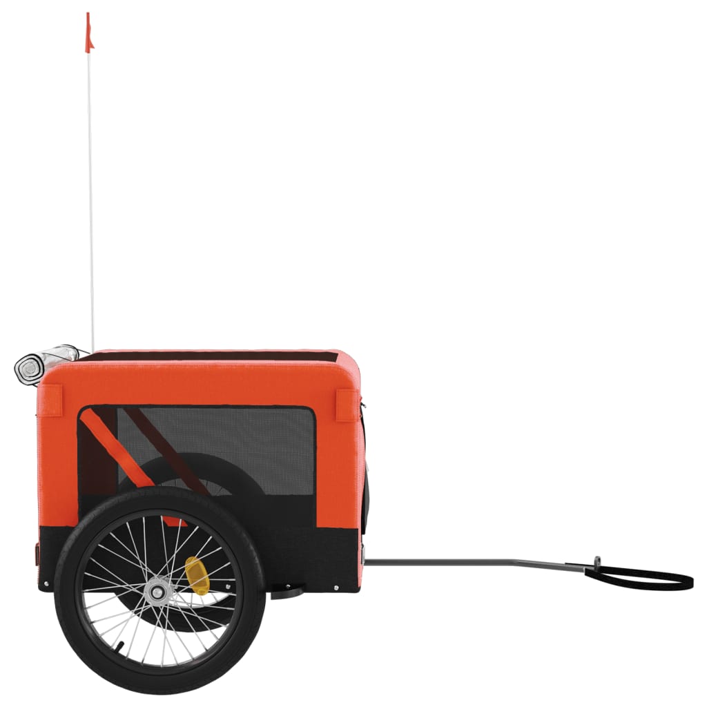 vidaXL Remorcă bicicletă animale companie portocaliu/negru oxford/fier vidaXL Remorcă bicicletă animale companie portocaliu/negru oxford/fier