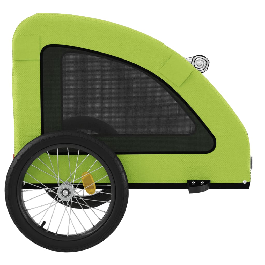 vidaXL Remorcă de bicicletă animale companie, verde textil oxford/fier vidaXL Remorcă de bicicletă animale companie, verde textil oxford/fier
