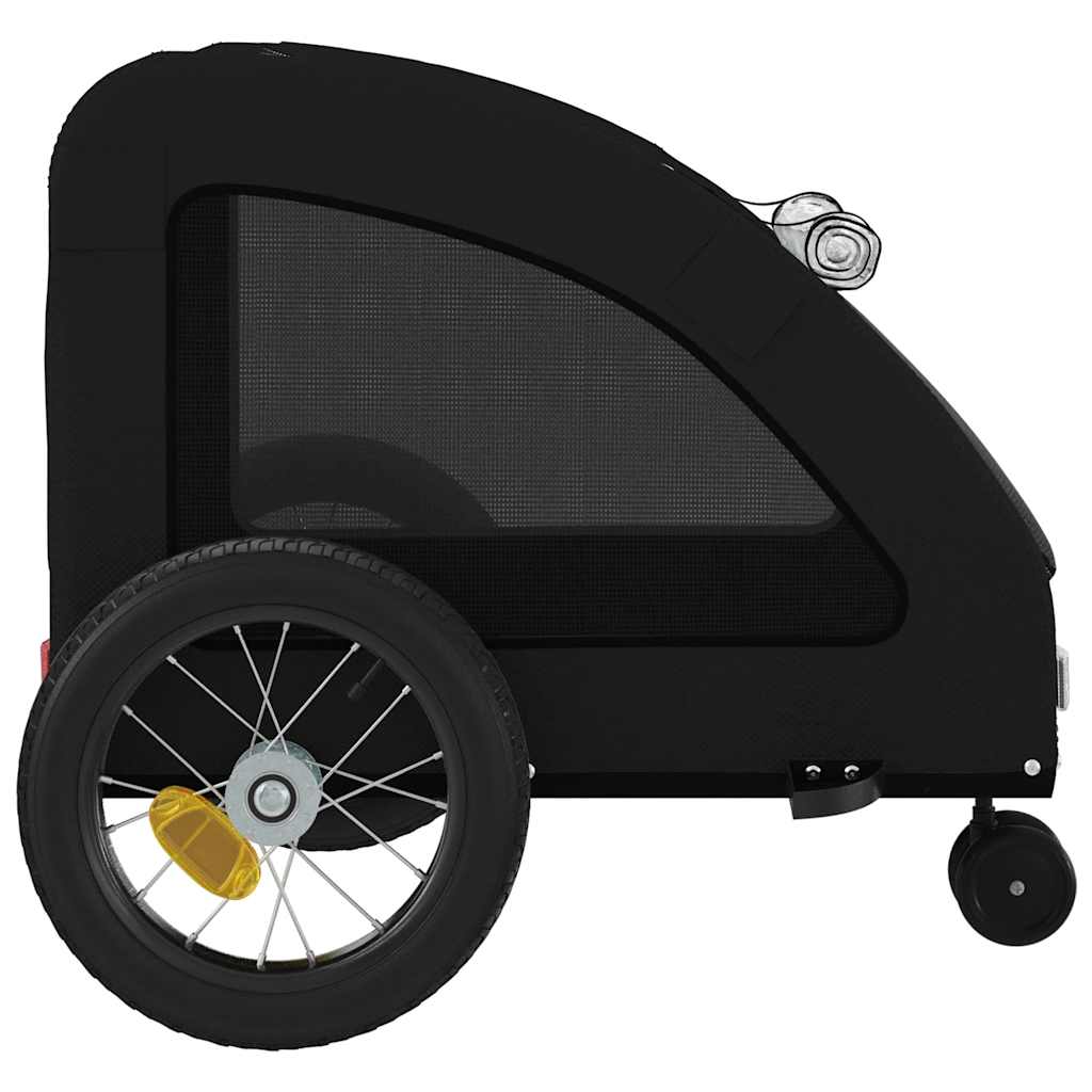 vidaXL Remorcă bicicletă animale companie, negru, textil oxford/fier vidaXL Remorcă bicicletă animale companie, negru, textil oxford/fier