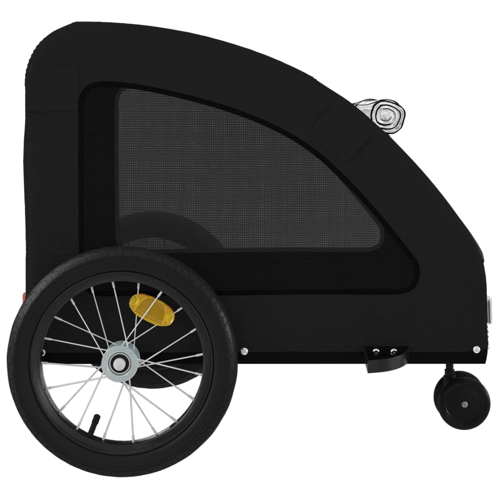 vidaXL Remorcă bicicletă animale companie, negru, textil oxford/fier vidaXL Remorcă bicicletă animale companie, negru, textil oxford/fier