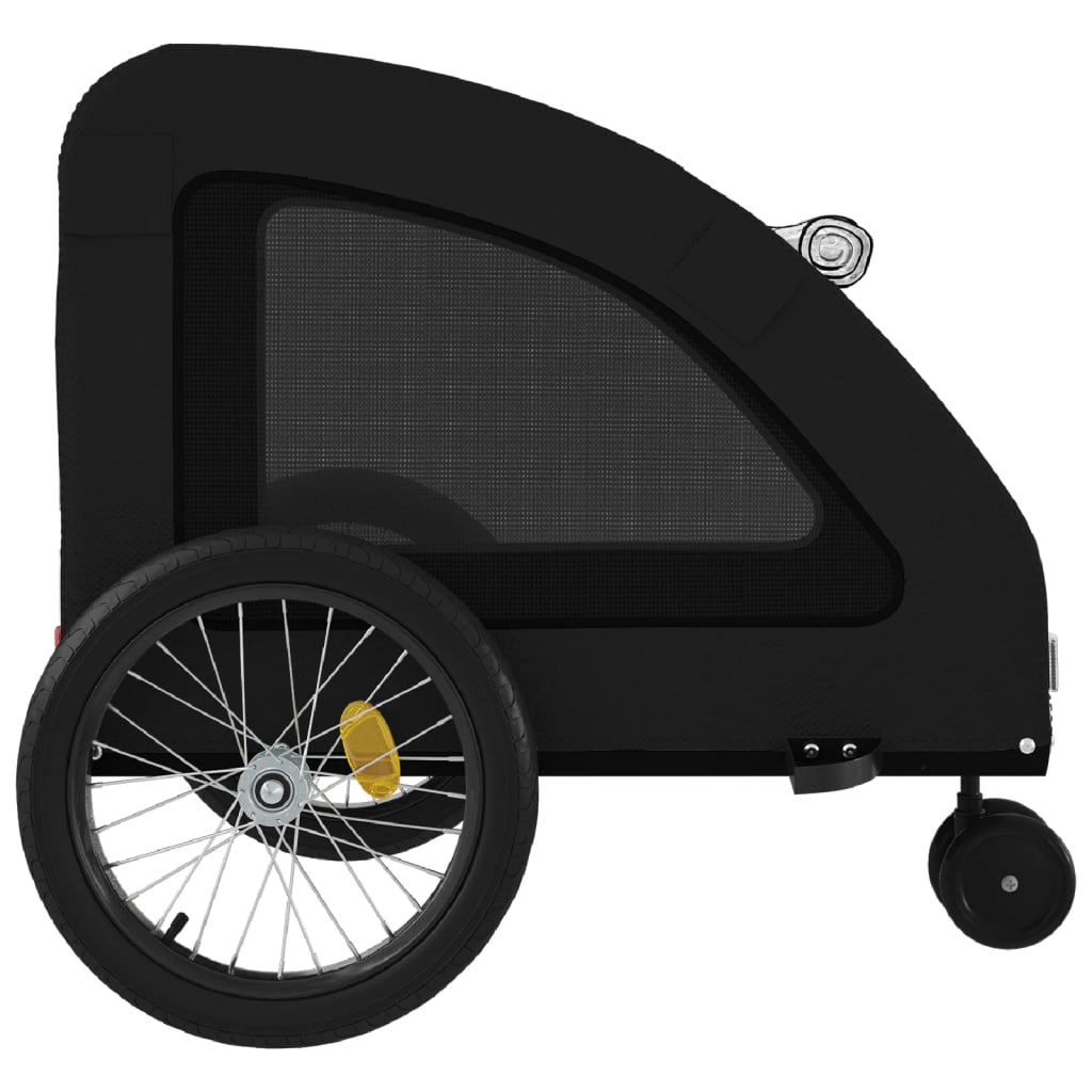 vidaXL Remorcă bicicletă animale companie, negru, textil oxford/fier vidaXL Remorcă bicicletă animale companie, negru, textil oxford/fier