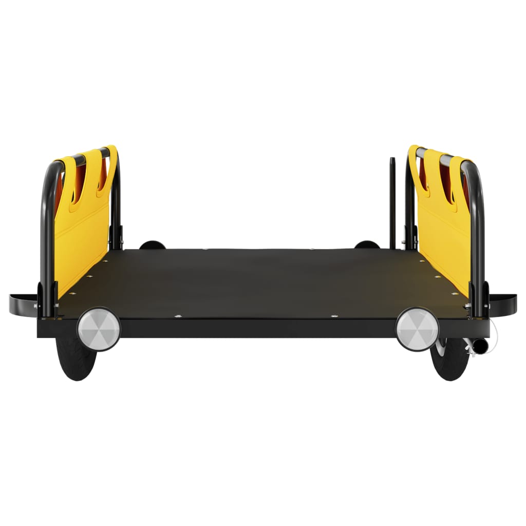 vidaXL Remorcă de bicicletă, galben, textil oxford și fier vidaXL Remorcă de bicicletă, galben, textil oxford și fier