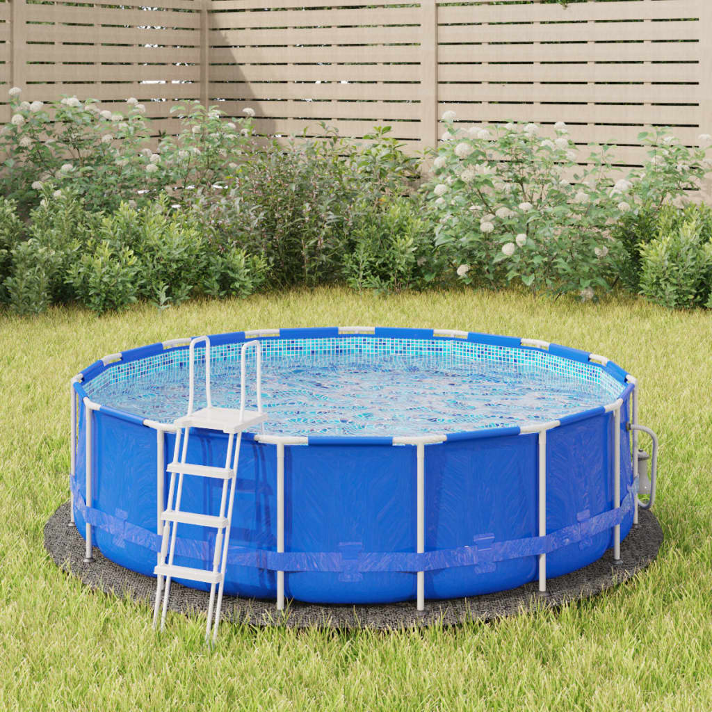 vidaXL Acoperire geotextil piscină, gri deschis, Ø244 cm, poliester vidaXL Acoperire geotextil piscină, gri deschis, Ø244 cm, poliester