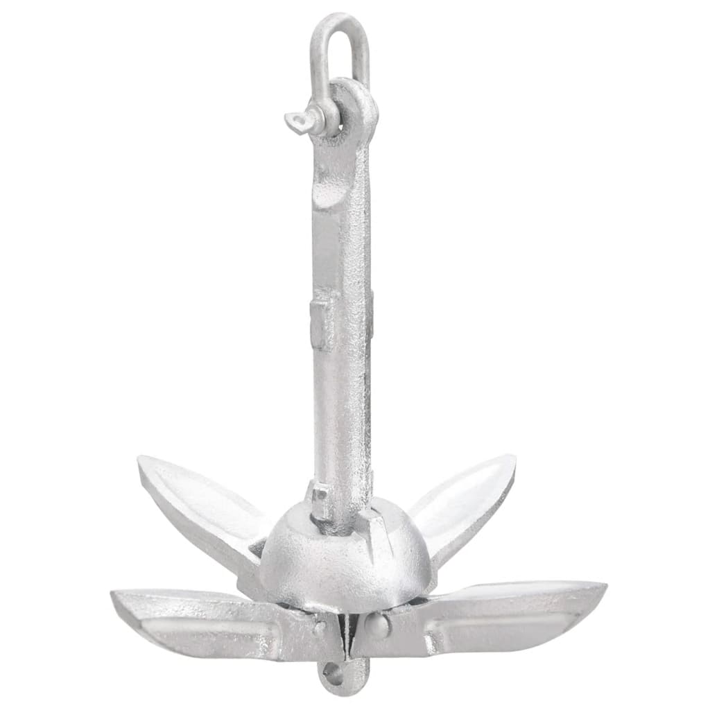 vidaXL Ancoră pliabilă argintie 0,7 kg, fontă galvanizată la cald vidaXL Ancoră pliabilă argintie 0,7 kg, fontă galvanizată la cald