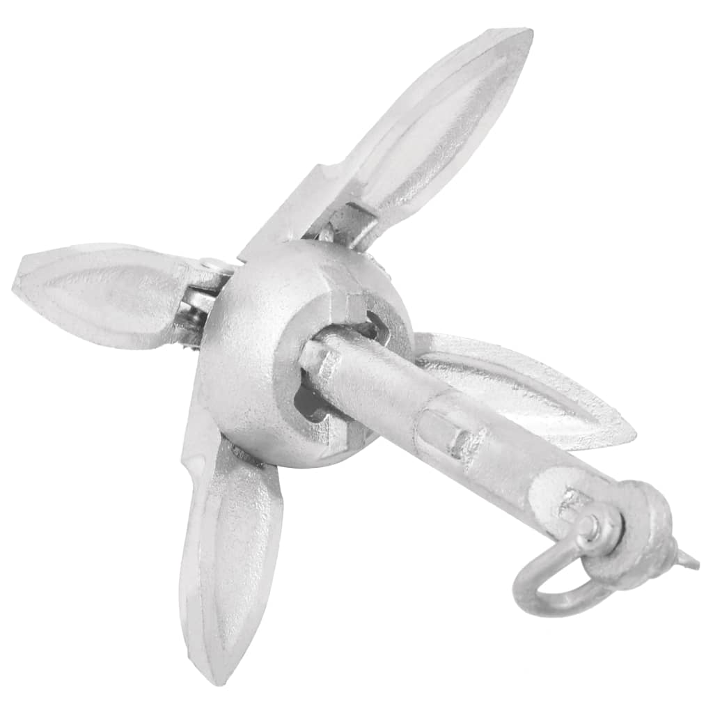 vidaXL Ancoră pliabilă argintie 0,7 kg, fontă galvanizată la cald vidaXL Ancoră pliabilă argintie 0,7 kg, fontă galvanizată la cald
