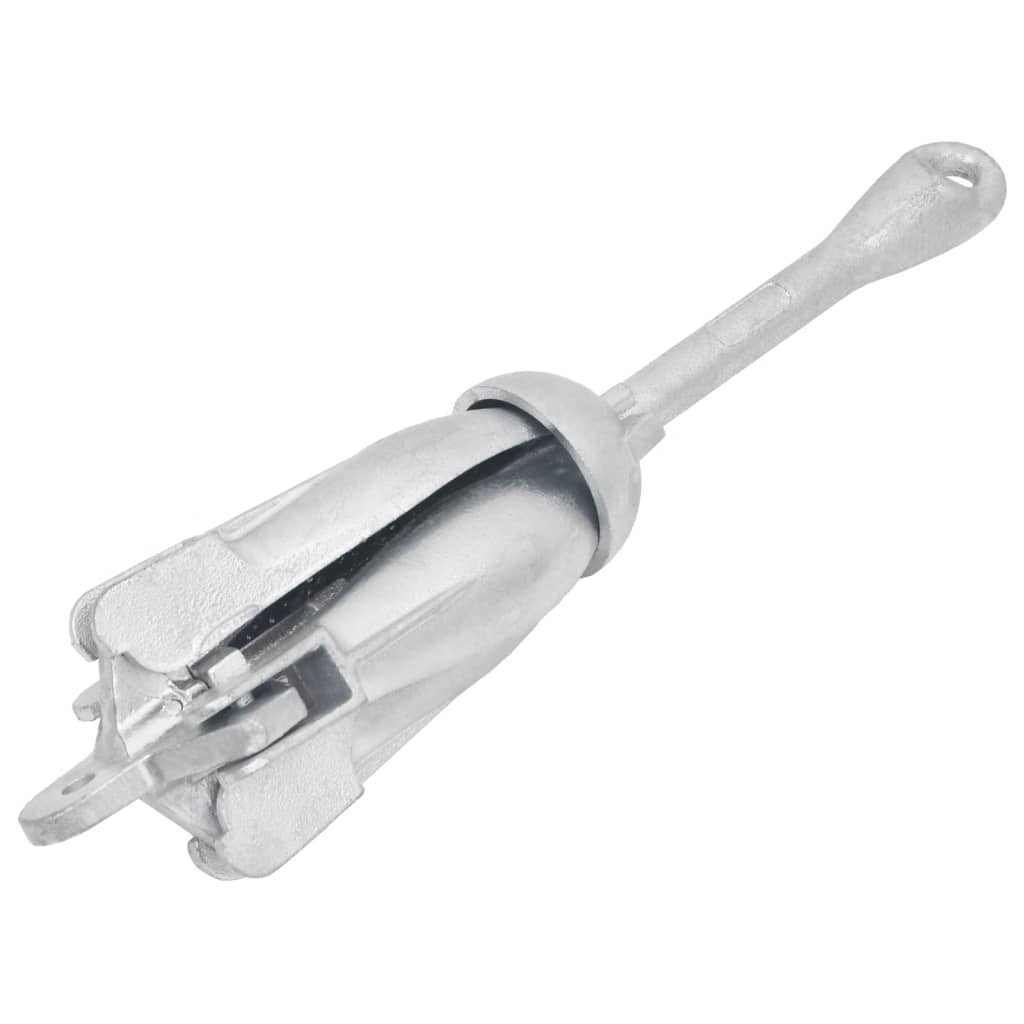 vidaXL Ancoră pliabilă argintie 4 kg, fontă galvanizată la cald vidaXL Ancoră pliabilă argintie 4 kg, fontă galvanizată la cald