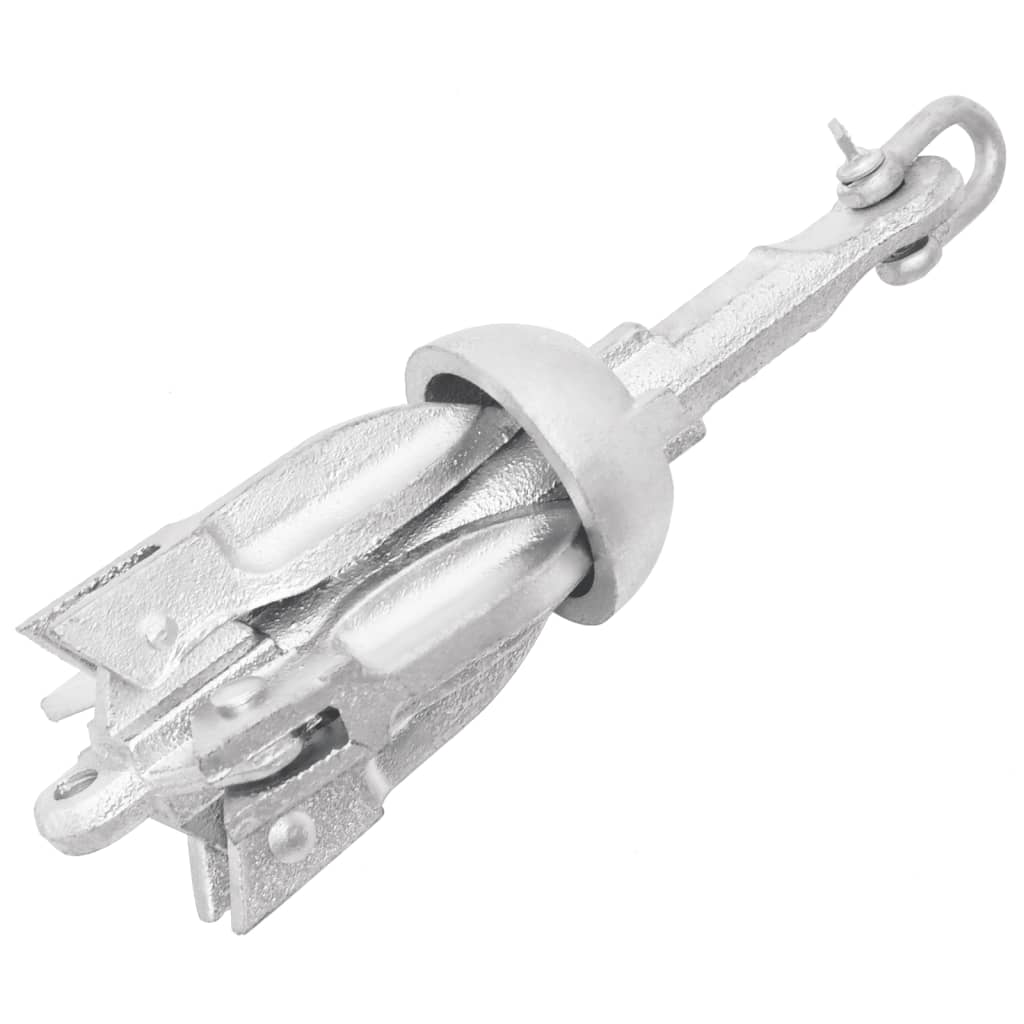 vidaXL Ancoră pliabilă cu funie, 0,7 kg, fontă galvanizată la cald vidaXL Ancoră pliabilă cu funie, 0,7 kg, fontă galvanizată la cald