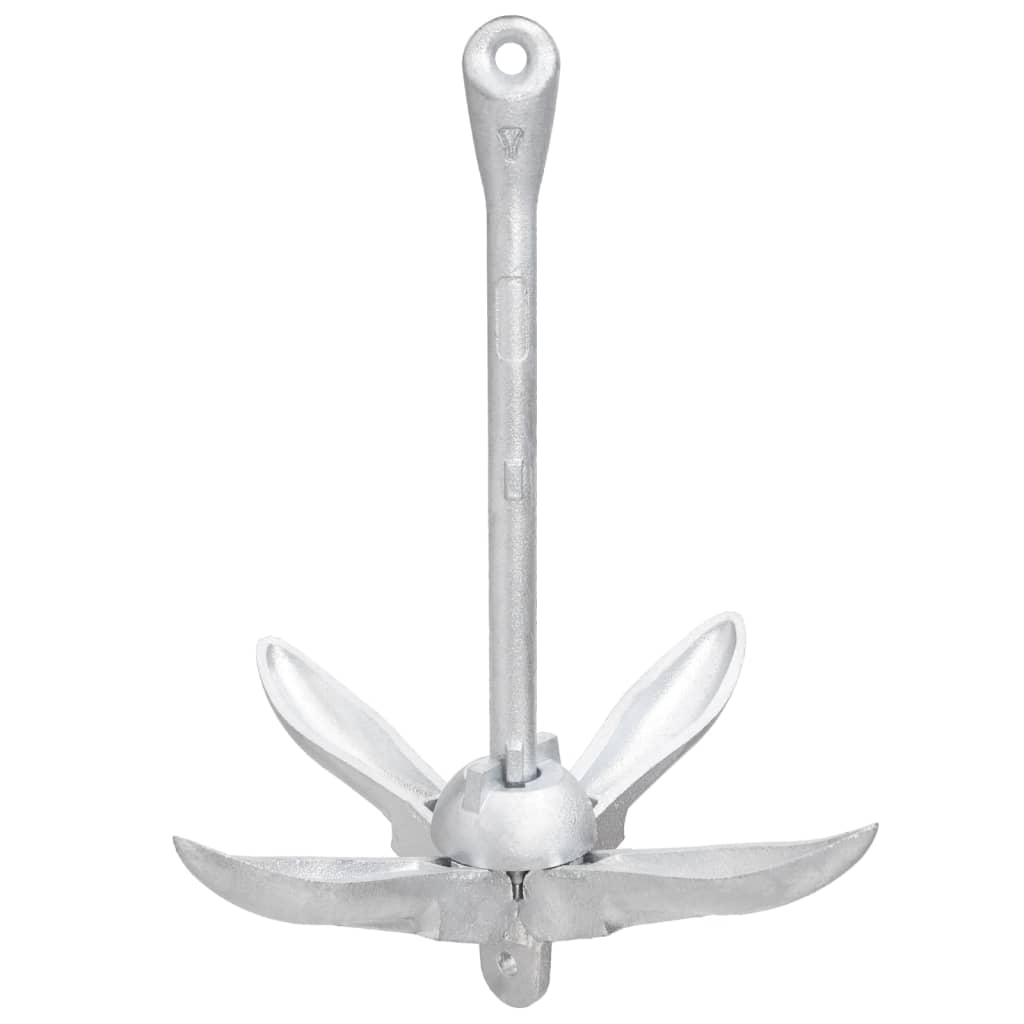 vidaXL Ancoră pliabilă cu funie, argintiu, 1,5 kg, fier maleabil vidaXL Ancoră pliabilă cu funie, argintiu, 1,5 kg, fier maleabil