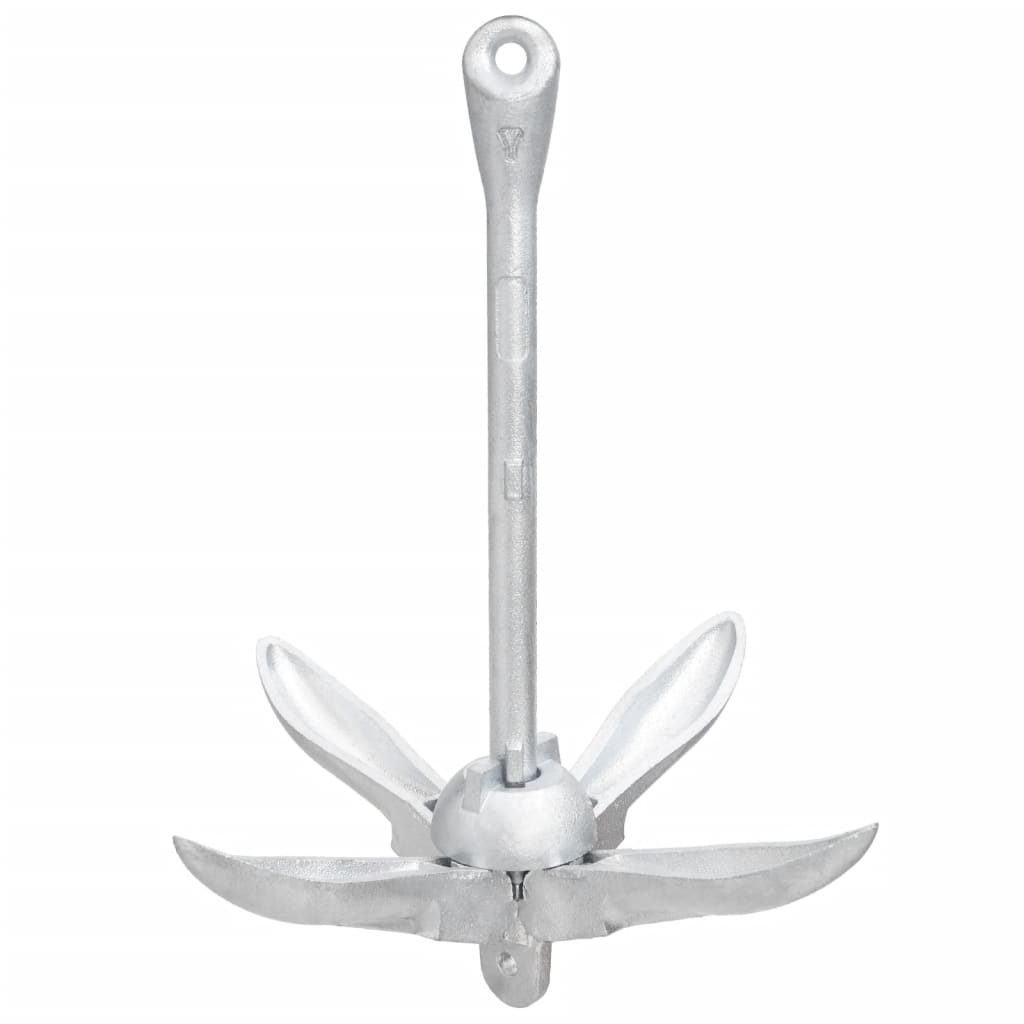 vidaXL Ancoră pliabilă cu funie, argintiu, 2,5 kg, fier maleabil vidaXL Ancoră pliabilă cu funie, argintiu, 2,5 kg, fier maleabil
