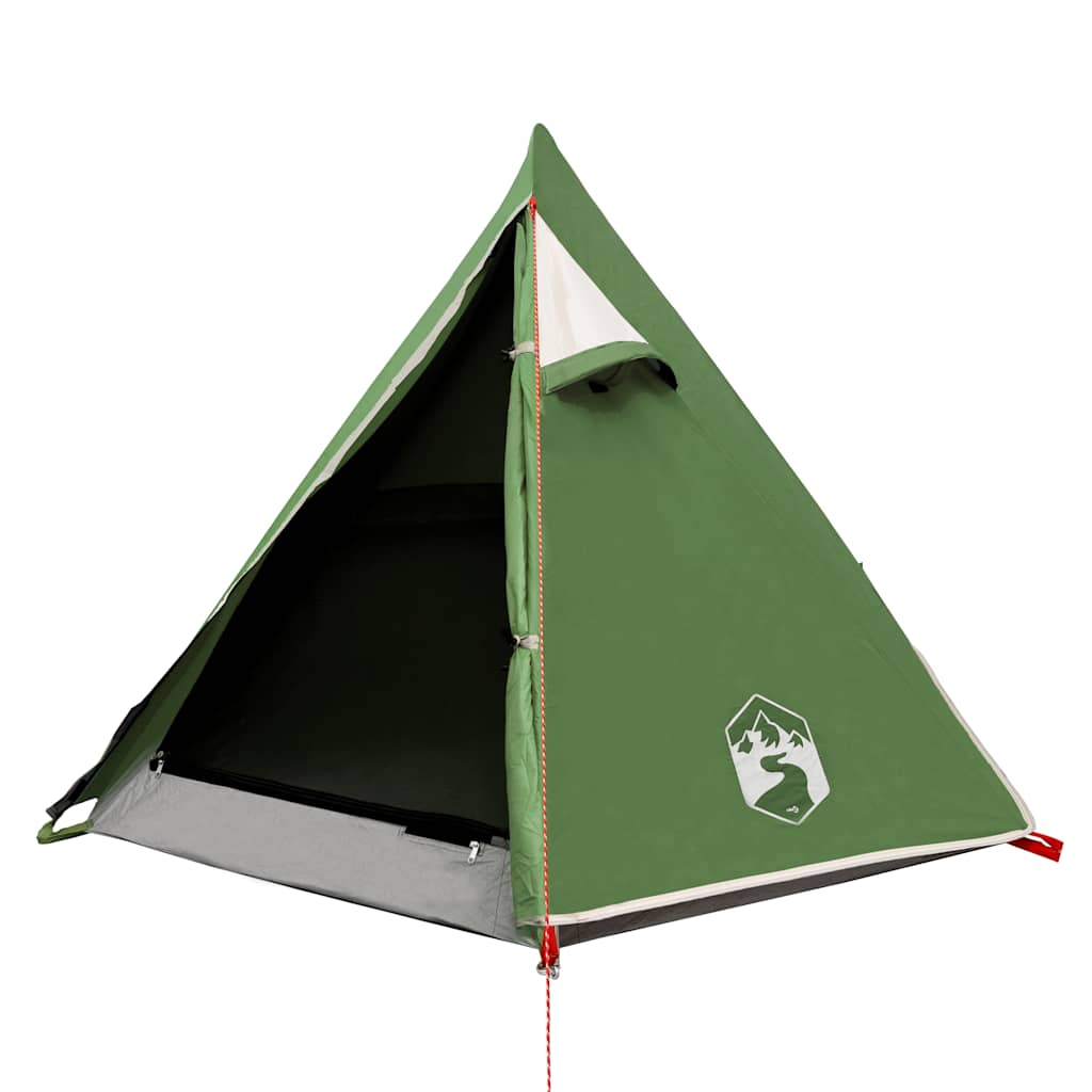 vidaXL Cort de camping cupolă pentru 2 persoane, verde, impermeabil