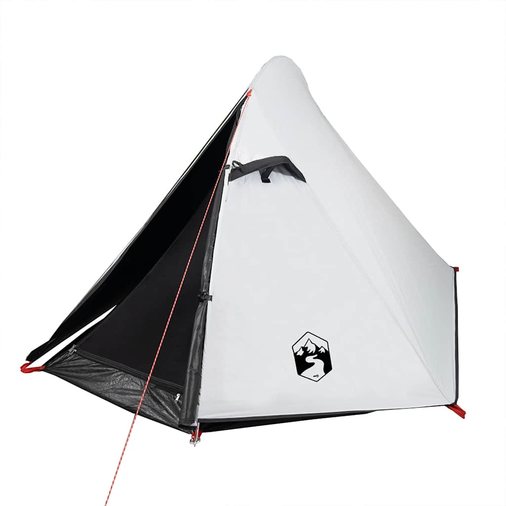 vidaXL Cort camping cupolă 2 persoane alb, țesătură opacă, impermeabil vidaXL Cort camping cupolă 2 persoane alb, țesătură opacă, impermeabil