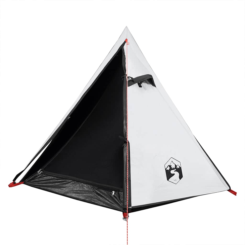 vidaXL Cort camping cupolă 2 persoane alb, țesătură opacă, impermeabil vidaXL Cort camping cupolă 2 persoane alb, țesătură opacă, impermeabil