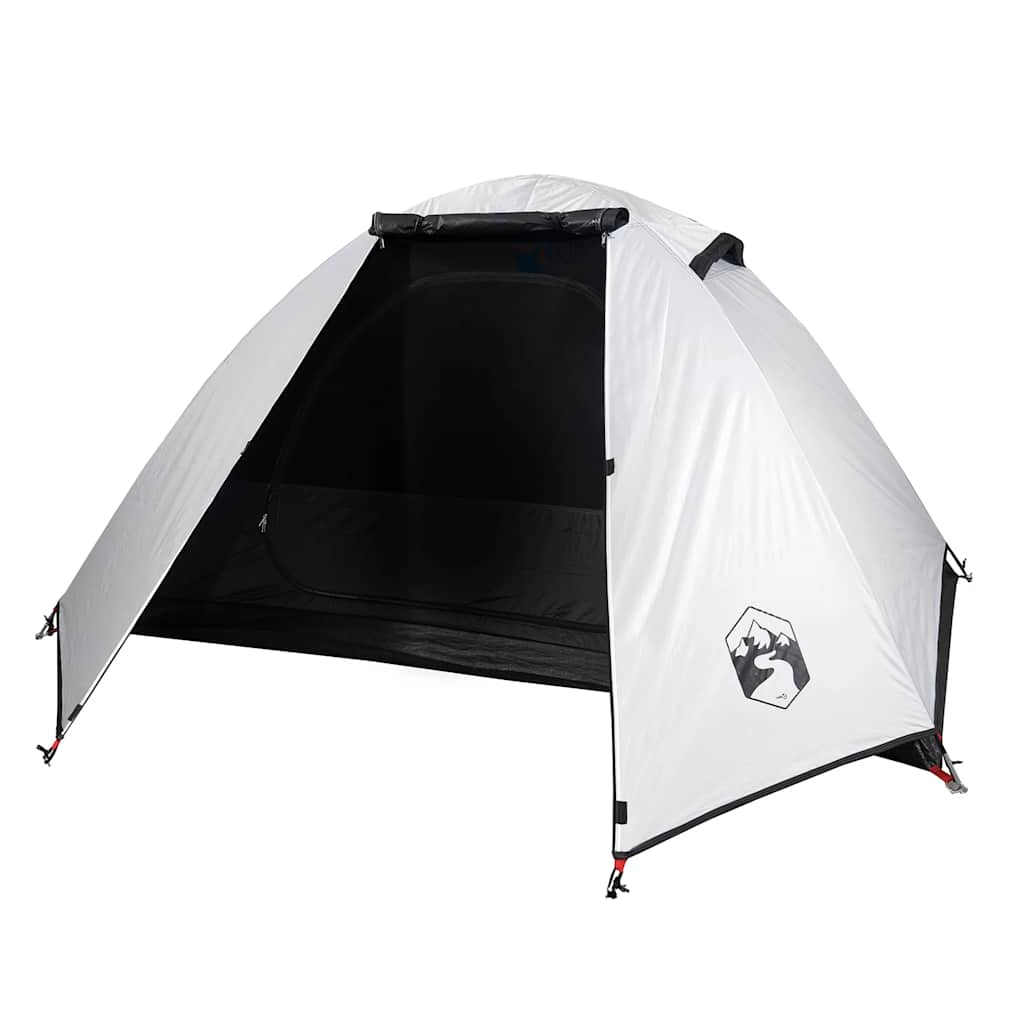 vidaXL Cort camping cupolă 2 persoane alb, țesătură opacă, impermeabil vidaXL Cort camping cupolă 2 persoane alb, țesătură opacă, impermeabil