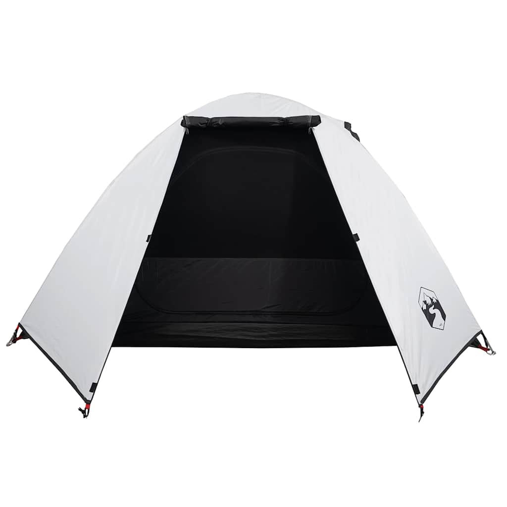 vidaXL Cort camping cupolă 2 persoane alb, țesătură opacă, impermeabil vidaXL Cort camping cupolă 2 persoane alb, țesătură opacă, impermeabil