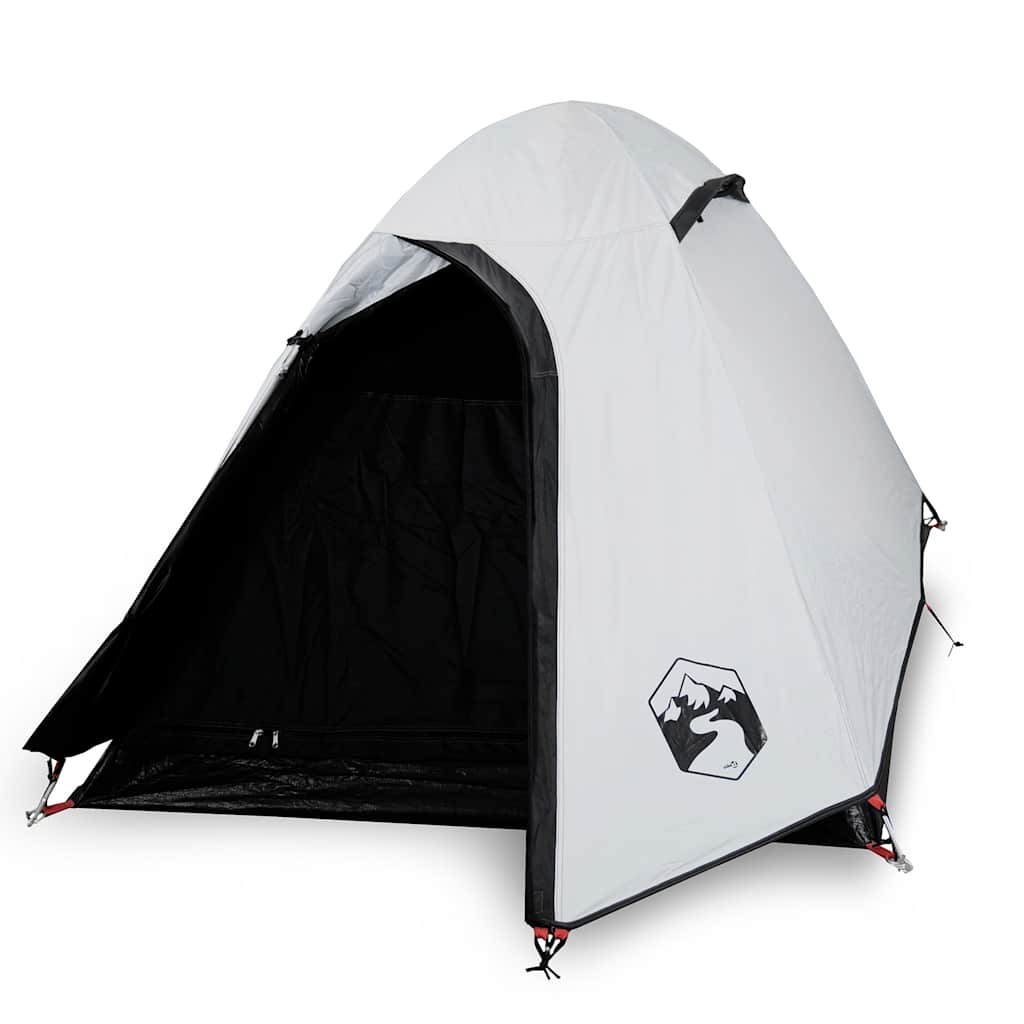 vidaXL Cort camping cupolă 2 persoane alb, țesătură opacă, impermeabil vidaXL Cort camping cupolă 2 persoane alb, țesătură opacă, impermeabil