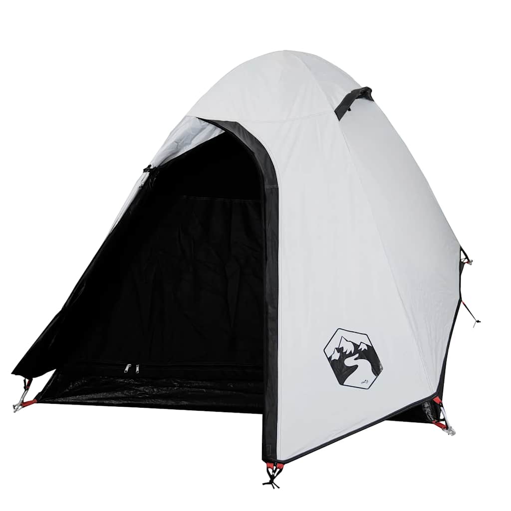 vidaXL Cort camping cupolă 2 persoane alb, țesătură opacă, impermeabil vidaXL Cort camping cupolă 2 persoane alb, țesătură opacă, impermeabil