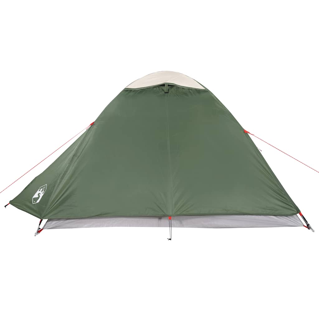 vidaXL Cort de camping cupolă pentru 3 persoane, verde, impermeabil