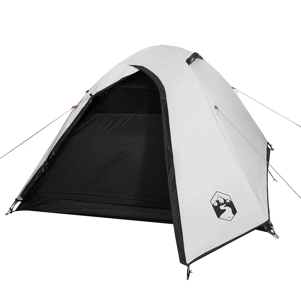 vidaXL Cort camping cupolă 2 persoane alb, țesătură opacă, impermeabil vidaXL Cort camping cupolă 2 persoane alb, țesătură opacă, impermeabil