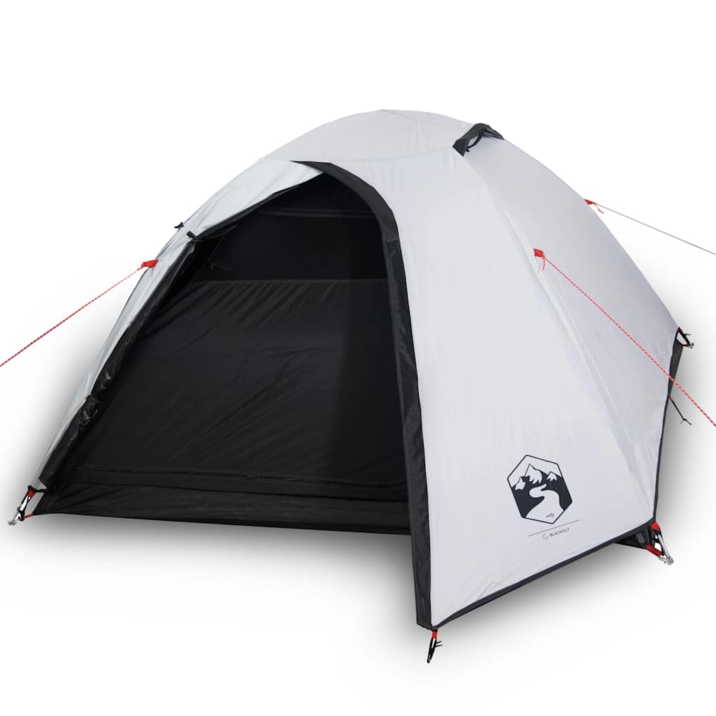 vidaXL Cort camping cupolă 4 persoane alb, țesătură opacă, impermeabil vidaXL Cort camping cupolă 4 persoane alb, țesătură opacă, impermeabil