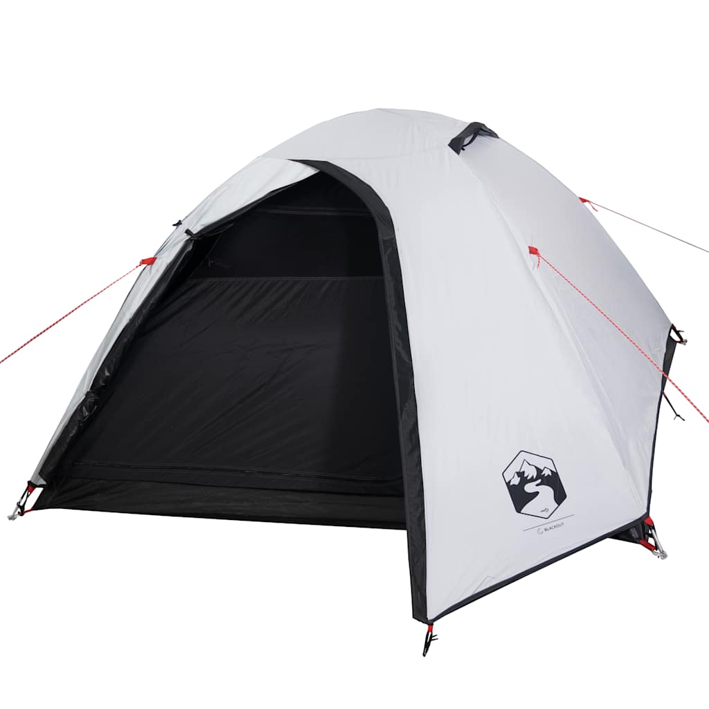 vidaXL Cort camping cupolă 4 persoane alb, țesătură opacă, impermeabil vidaXL Cort camping cupolă 4 persoane alb, țesătură opacă, impermeabil