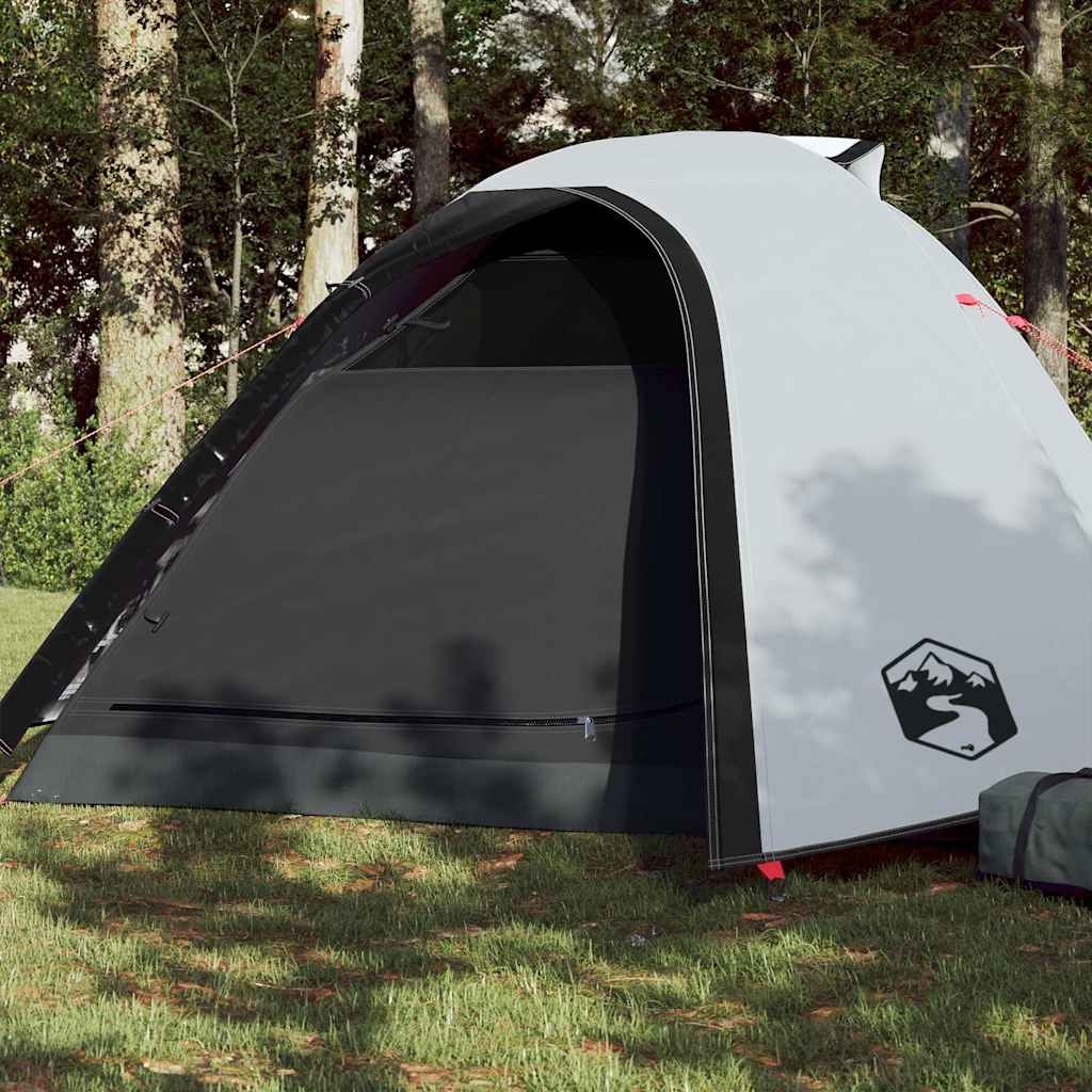vidaXL Cort camping cupolă 4 persoane alb, țesătură opacă, impermeabil vidaXL Cort camping cupolă 4 persoane alb, țesătură opacă, impermeabil