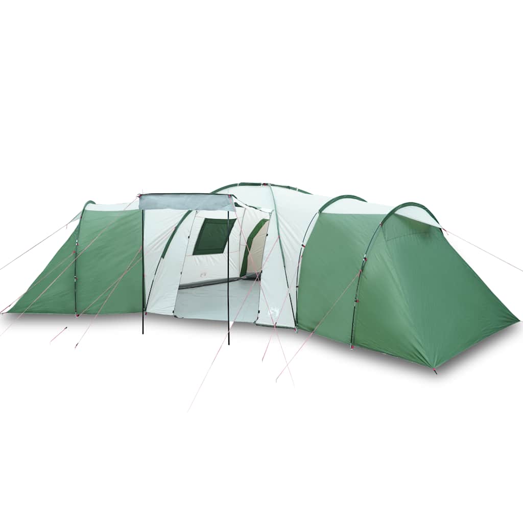 vidaXL Cort de familie cupolă pentru 12 persoane, verde, impermeabil vidaXL Cort de familie cupolă pentru 12 persoane, verde, impermeabil