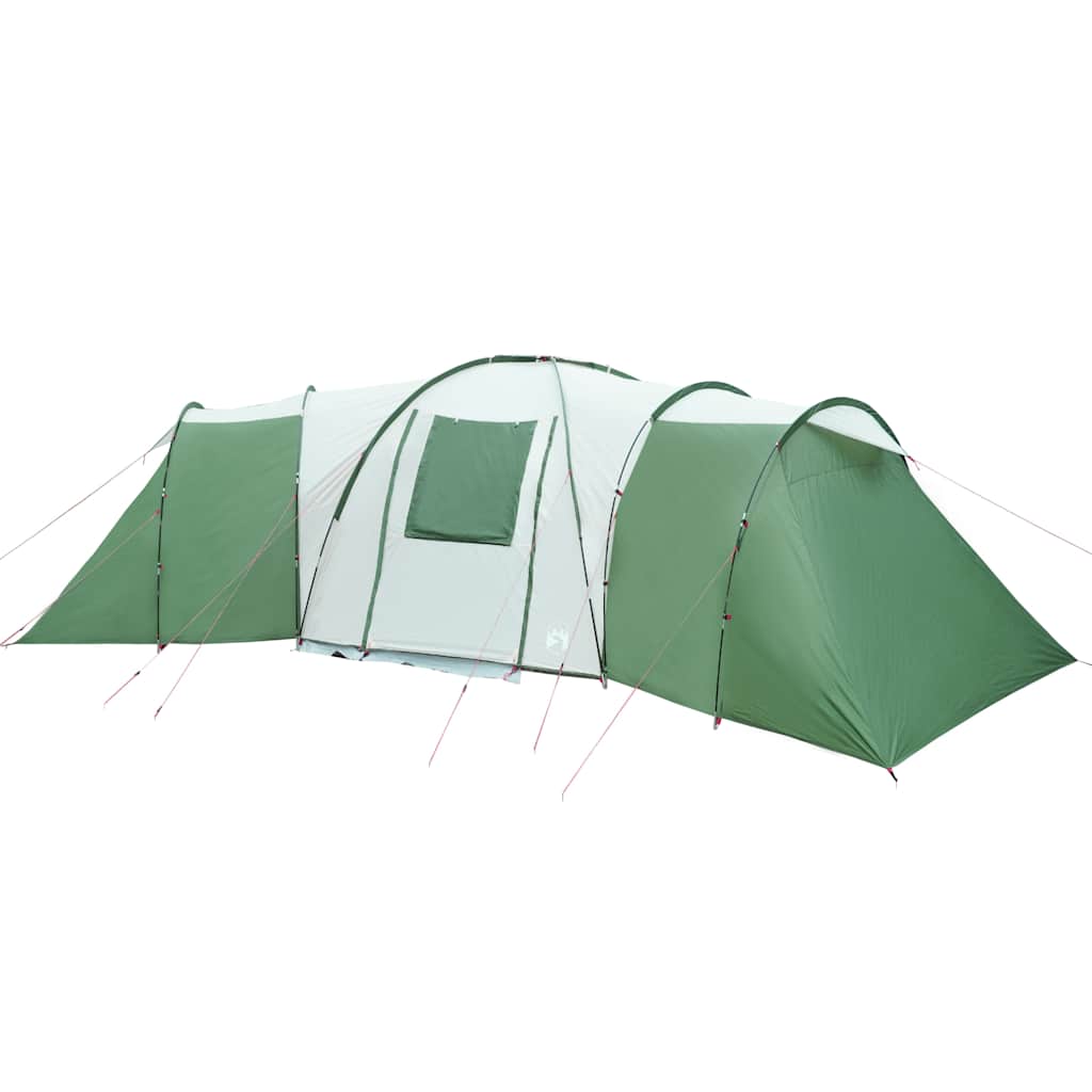 vidaXL Cort de familie cupolă pentru 12 persoane, verde, impermeabil vidaXL Cort de familie cupolă pentru 12 persoane, verde, impermeabil
