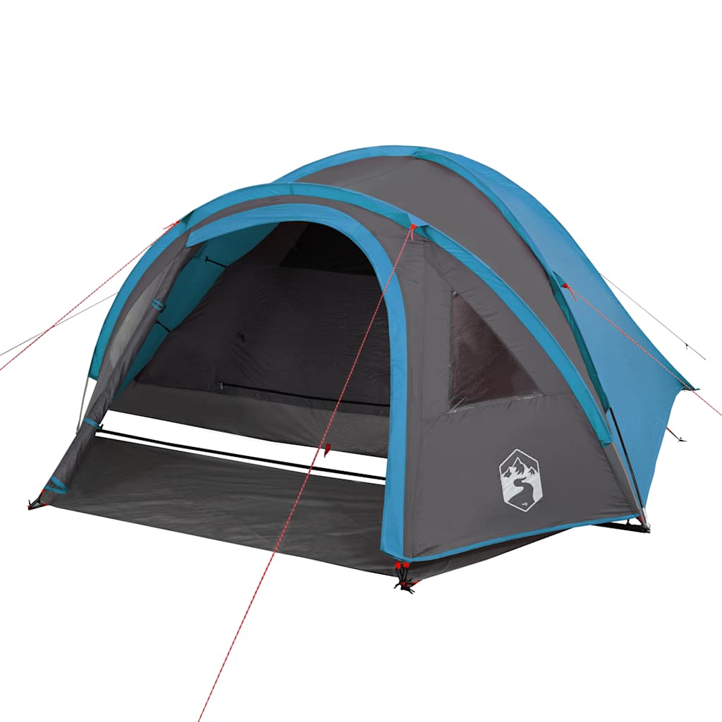 vidaXL Cort de camping cupolă pentru 4 persoane, albastru, impermeabil vidaXL Cort de camping cupolă pentru 4 persoane, albastru, impermeabil