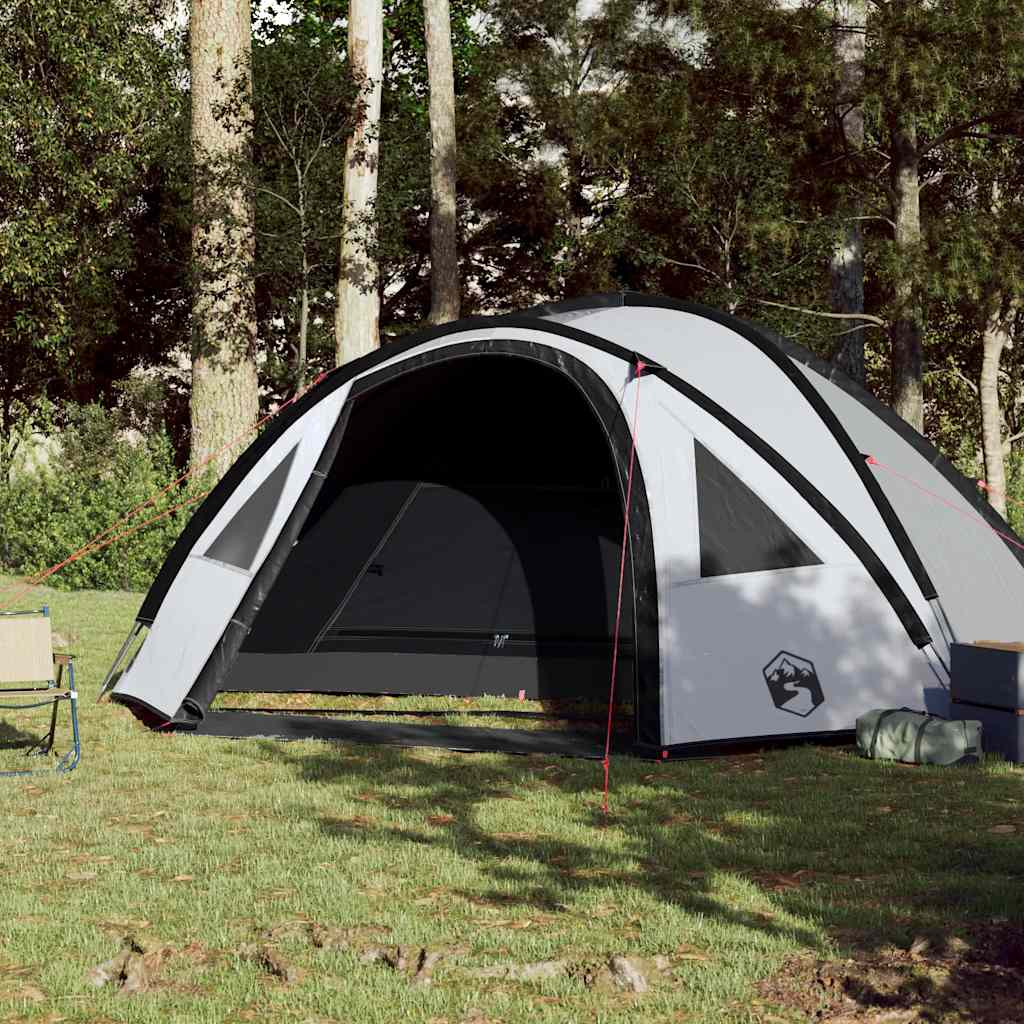 vidaXL Cort camping cupolă 4 persoane alb, țesătură opacă, impermeabil