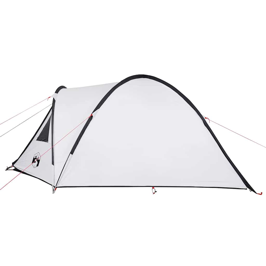 vidaXL Cort camping cupolă 4 persoane alb, țesătură opacă, impermeabil