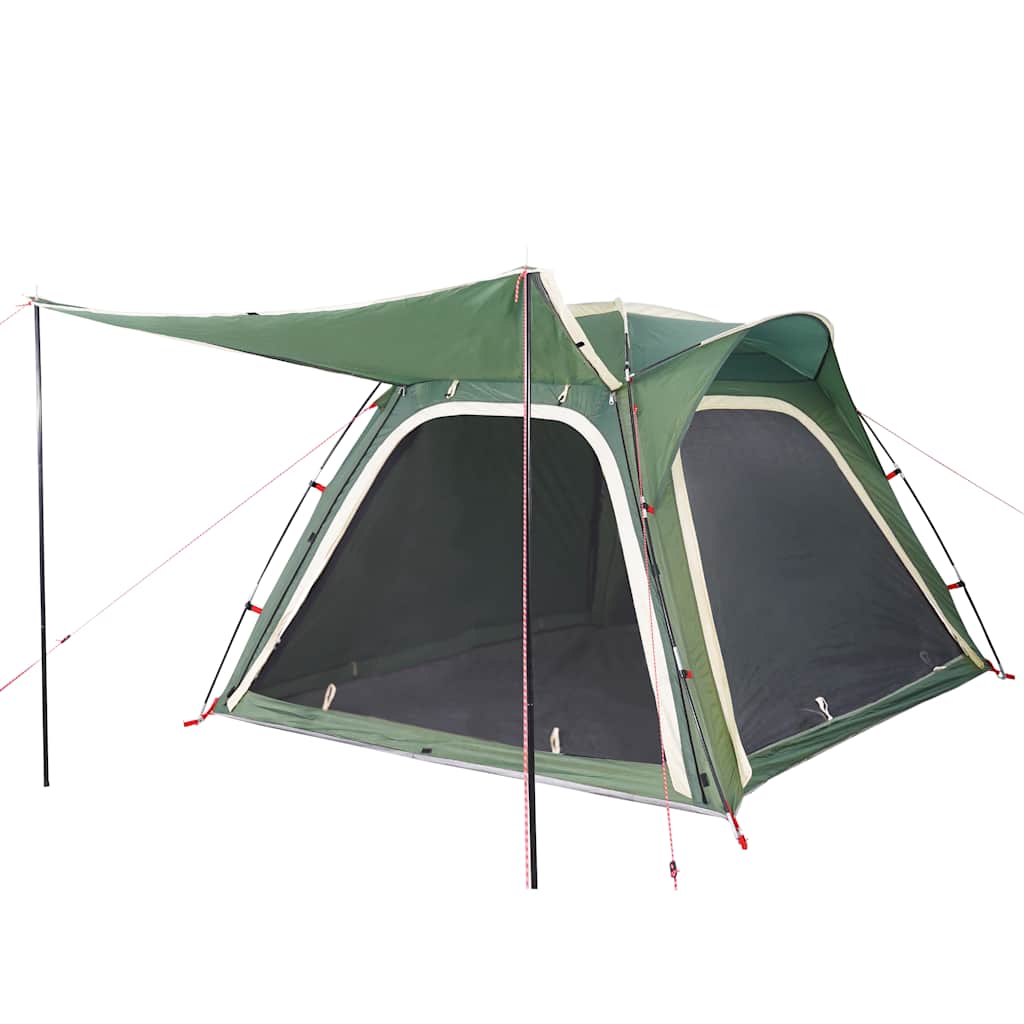vidaXL Cort de camping, 4 persoane, verde, impermeabil, setare rapidă