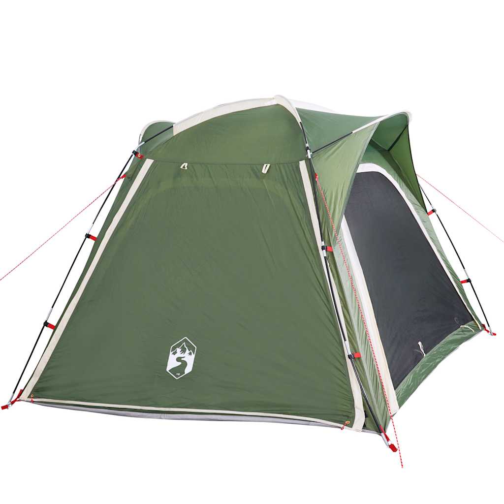 vidaXL Cort de camping, 4 persoane, verde, impermeabil, setare rapidă