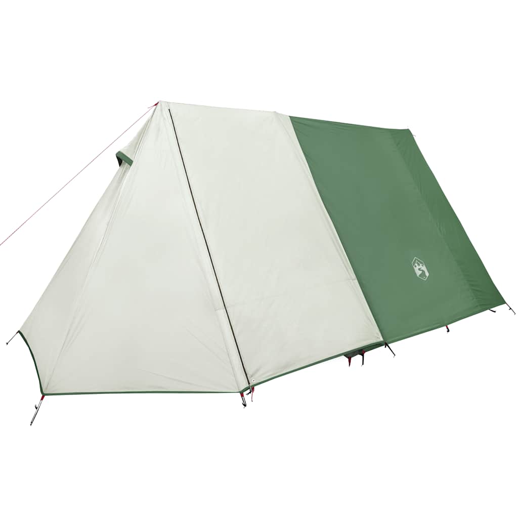vidaXL Cort de camping pentru 3 persoane, verde, impermeabil