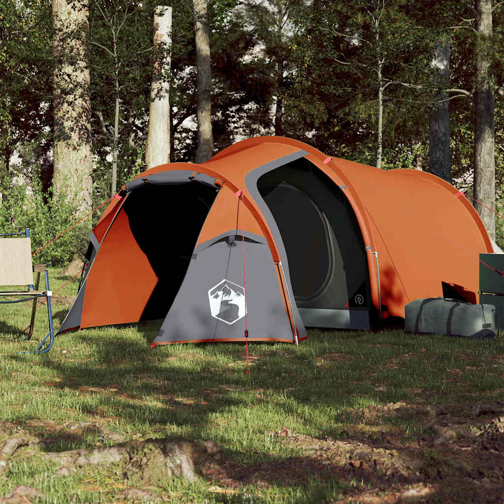 vidaXL Cort de camping tunel 2 persoane, portocaliu, impermeabil vidaXL Cort de camping tunel 2 persoane, portocaliu, impermeabil