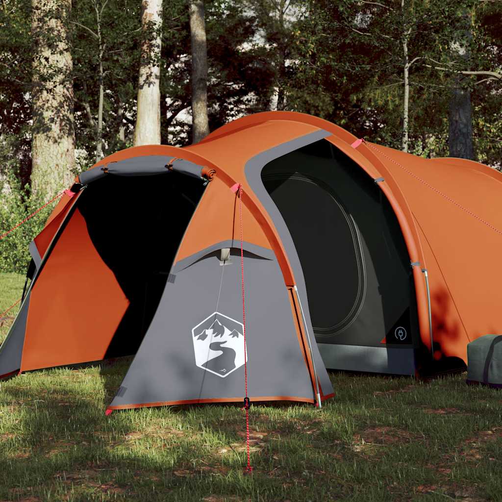 vidaXL Cort de camping tunel 2 persoane, portocaliu, impermeabil vidaXL Cort de camping tunel 2 persoane, portocaliu, impermeabil