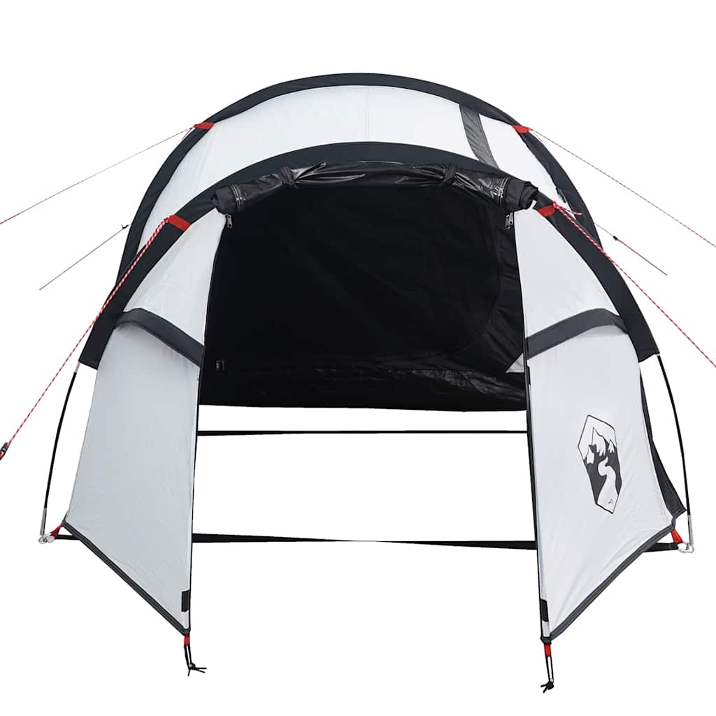 vidaXL Cort camping tunel 2 persoane, alb, țesătură opacă, impermeabil vidaXL Cort camping tunel 2 persoane, alb, țesătură opacă, impermeabil