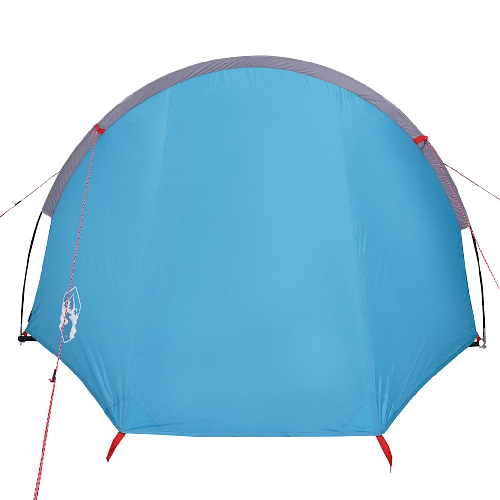 vidaXL Cort de camping tunel pentru 4 persoane, albastru, impermeabil