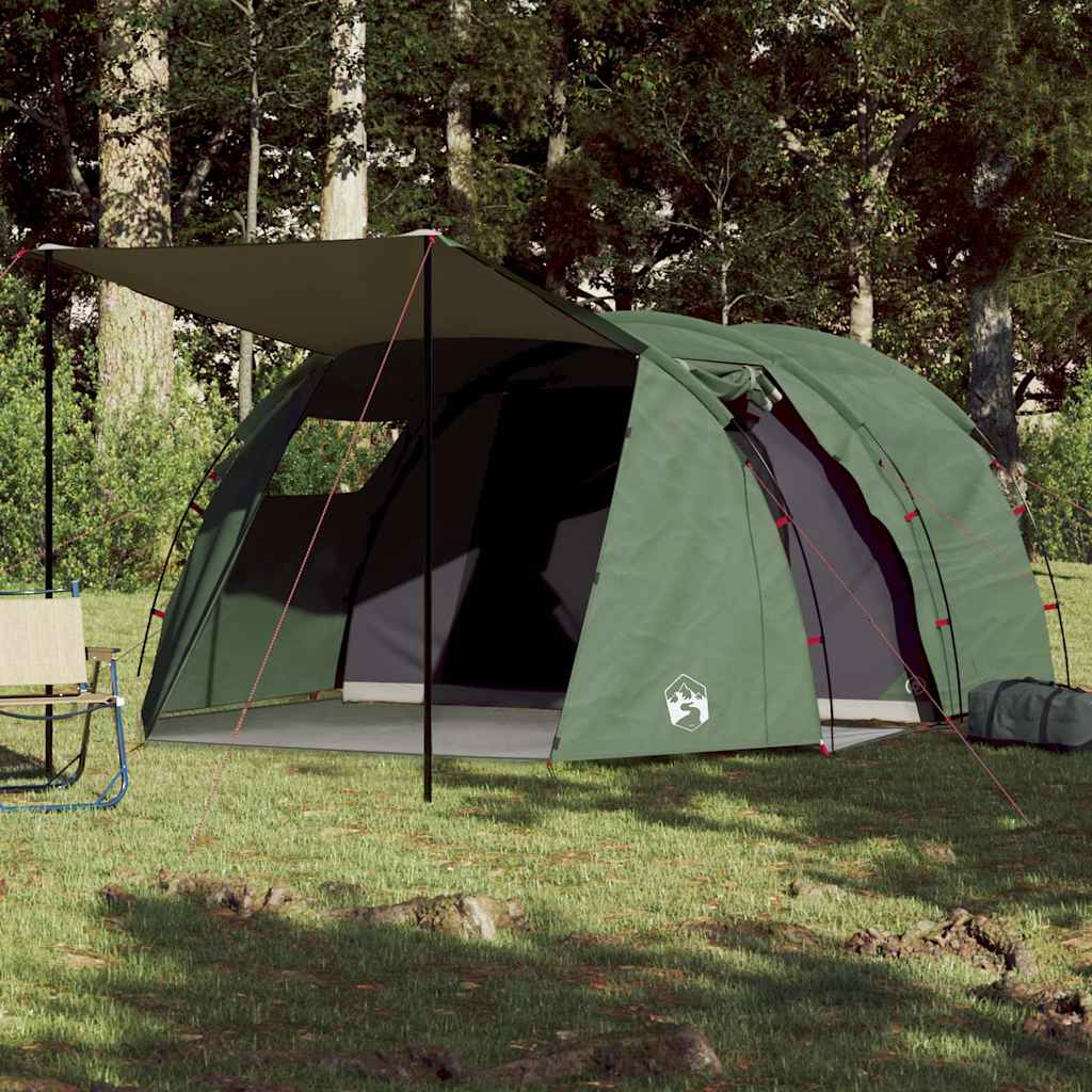 vidaXL Cort de camping tunel pentru 4 persoane, verde, impermeabil vidaXL Cort de camping tunel pentru 4 persoane, verde, impermeabil