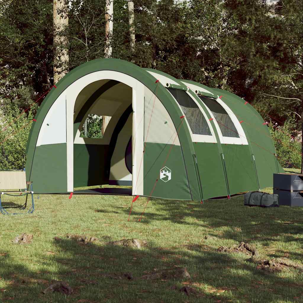 vidaXL Cort de camping tunel pentru 4 persoane, verde, impermeabil vidaXL Cort de camping tunel pentru 4 persoane, verde, impermeabil