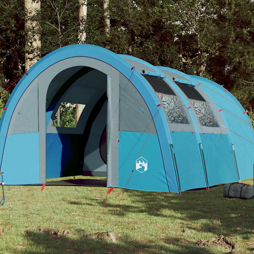 vidaXL Cort de camping tunel pentru 4 persoane, albastru, impermeabil vidaXL Cort de camping tunel pentru 4 persoane, albastru, impermeabil