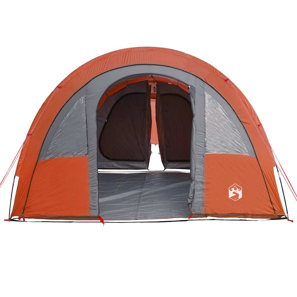 vidaXL Cort de camping tunel 4 persoane, gri/portocaliu, impermeabil vidaXL Cort de camping tunel 4 persoane, gri/portocaliu, impermeabil
