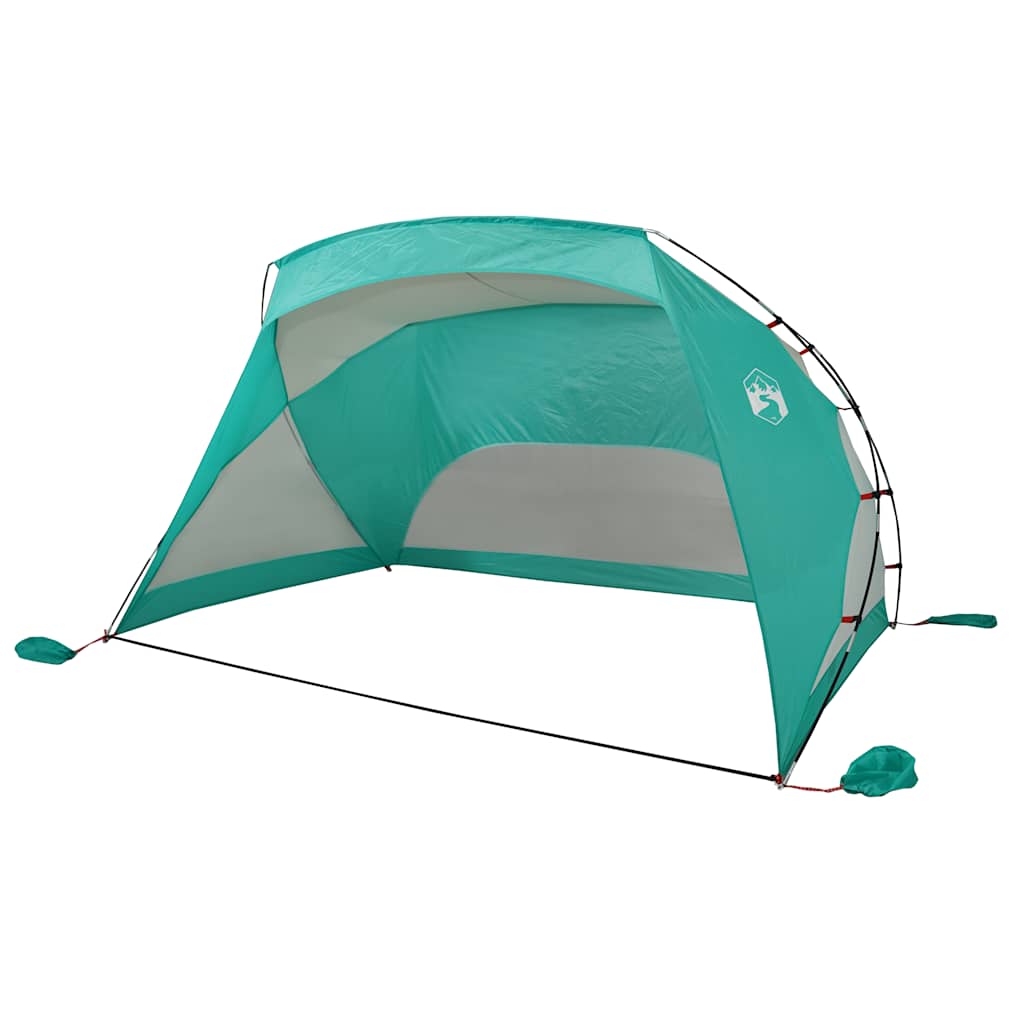 vidaXL Cort de plajă, verde marin, 274x178x170/148 cm, poliester 185T