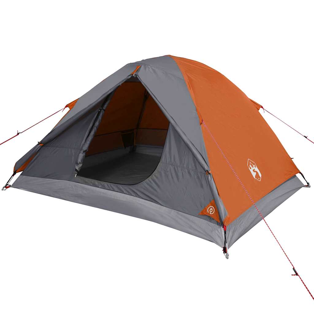 vidaXL Cort de camping cupolă 3 persoane, portocaliu, impermeabil vidaXL Cort de camping cupolă 3 persoane, portocaliu, impermeabil