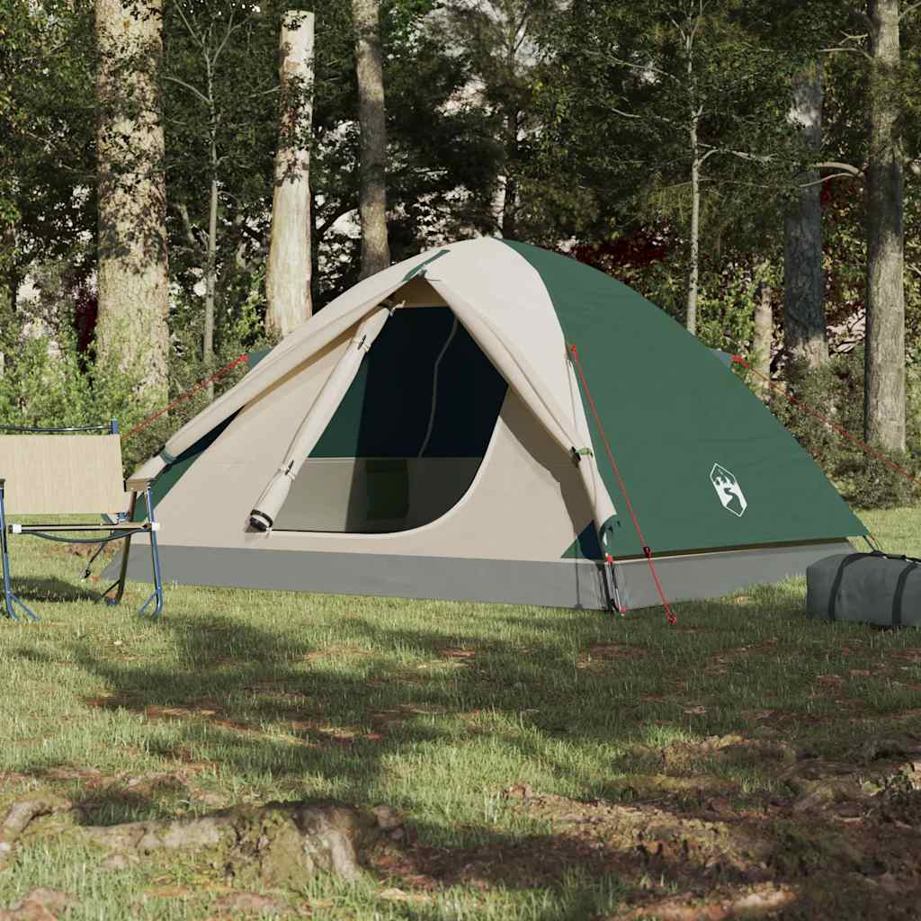 vidaXL Cort de camping cupolă 6 persoane, verde, impermeabil