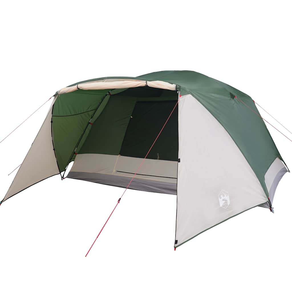vidaXL Cort de camping cu verandă 4 persoane, verde, impermeabil vidaXL Cort de camping cu verandă 4 persoane, verde, impermeabil