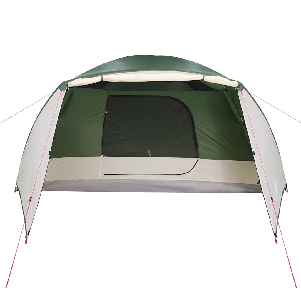 vidaXL Cort de camping cu verandă 4 persoane, verde, impermeabil vidaXL Cort de camping cu verandă 4 persoane, verde, impermeabil